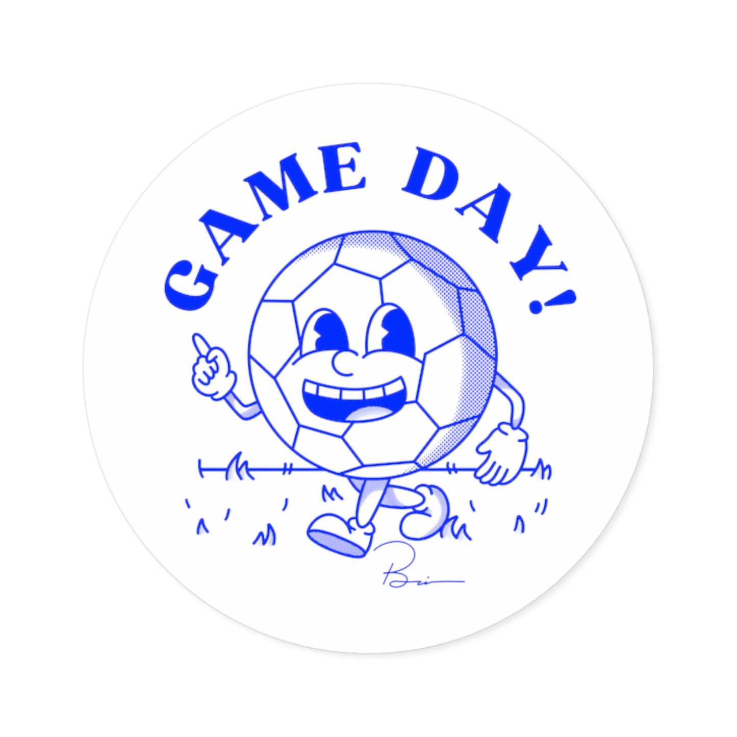 Game Day Sticker, Blue