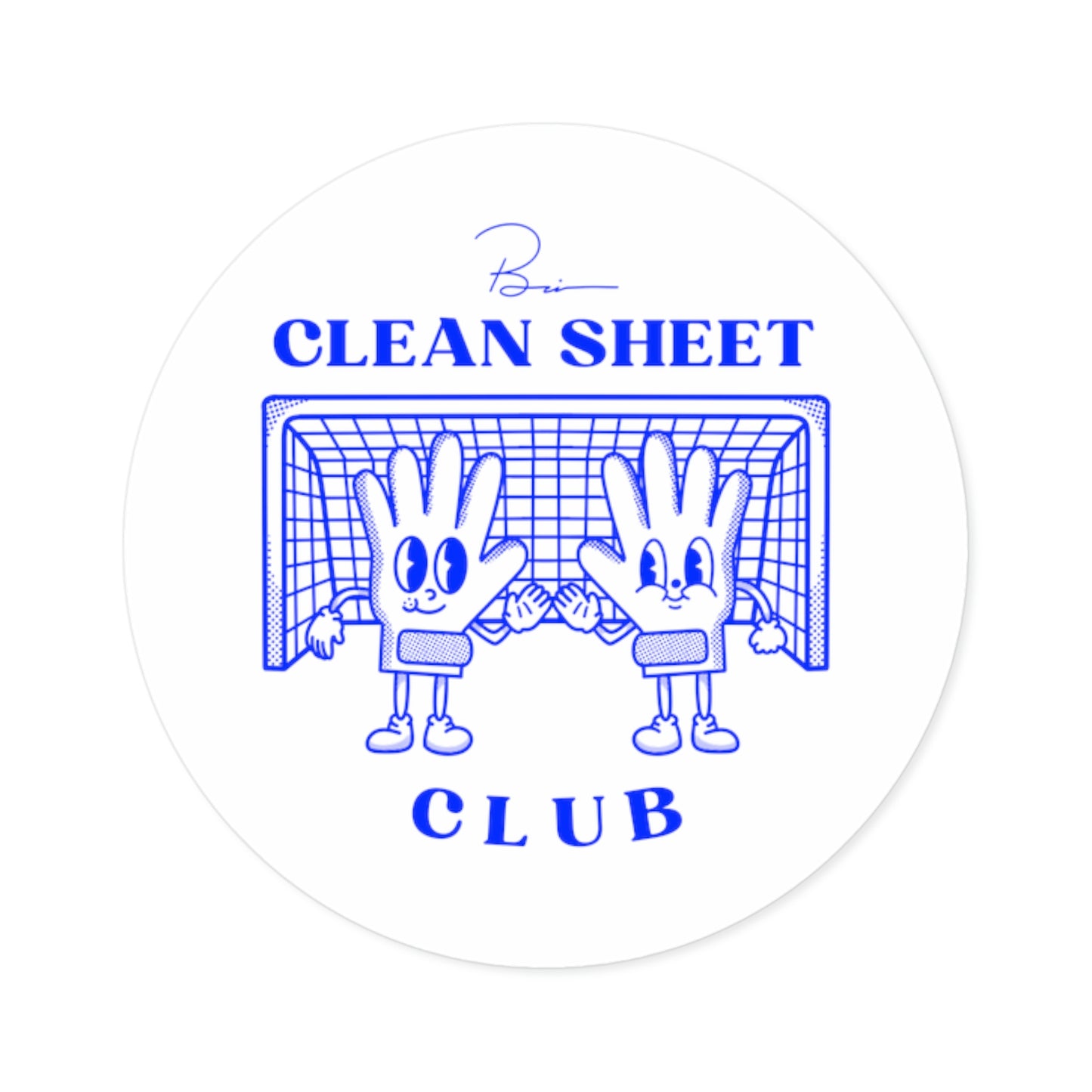 Clean Sheet Club Sticker, Blue